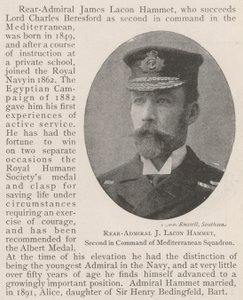 Vice-admiraal J Lacon Hammet, tweede in bevel van het Middellandse Zee-eskader door English Photographer