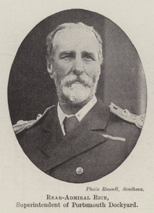 Vice-admiraal Rice, hoofd van de Portsmouth scheepswerf