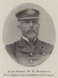 Vice-admiraal W H Henderson, nieuwe admiraal-superintendent in Devonport door English Photographer