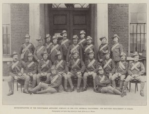 Vertegenwoordigers van de Honourable Artillery Company in de City Imperial Volunteers, de Gemotoriseerde Afdeling in Khaki door English Photographer