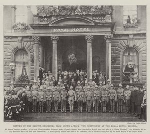 Terugkeer van de Bristol Engineers uit Zuid-Afrika, het contingent in het Royal Hotel, Bristol door English Photographer