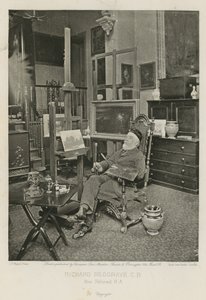 Richard Redgrave in zijn Hyde Park Gate Studio door English Photographer