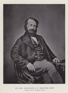 Right Honourable Alexander J B Beresford Hope, derde zoon van Thomas Hope door English Photographer