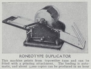 Roneotype duplicator door English Photographer