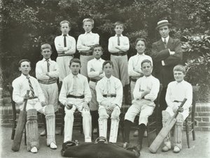 Rosendale Road School: cricketteam, 1897 door English Photographer