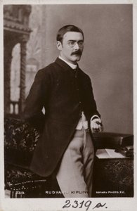 Rudyard Kipling (1865-1936), Engelse schrijver van korte verhalen, dichter en romanschrijver door English Photographer