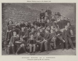 Rudyard Kipling als schooljongen door English Photographer