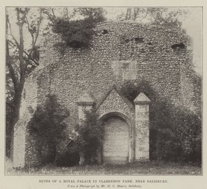 Ruïnes van een koninklijk paleis in Clarendon Park, nabij Salisbury