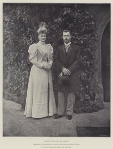 Ruslands Toekomstige Tsaar en Tsarina, Prinses Alix van Hessen-Darmstadt en de Groothertog Nicholas, Tsarevitsj van Rusland