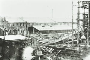 Samudas Scheepswerf, Londen, 1863 door English Photographer