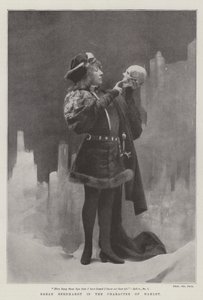Sarah Bernhardt in de rol van Hamlet