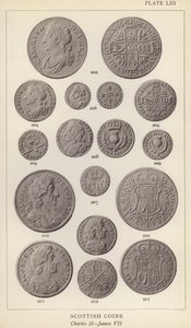 Schotse munten, Charles II, James VII (zwart-wit foto) door English Photographer