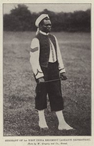 Sergeant van het 1e West-Indische Regiment, Ashanti-expeditie door English Photographer