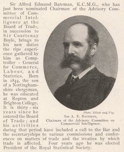 Sir A E Bateman, Voorzitter van het Adviescomité voor Commerciële Intelligentie door English Photographer