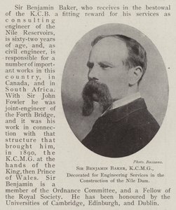 Sir Benjamin Baker, KCMG, onderscheiden voor ingenieursdiensten bij de bouw van de Nijl-dam door English Photographer