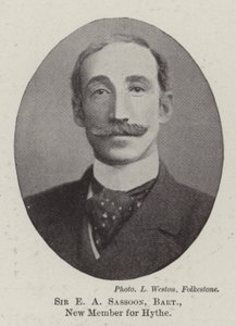 Sir E A Sassoon, baronet, nieuw lid voor Hythe door English Photographer