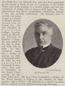 Sir Edward Fry door English Photographer
