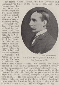 Sir Henry Moore Jackson, KCMG, nieuwe gouverneur van Fiji door English Photographer