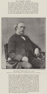 Sir Joseph Lister, Baronet, DCL, LLD, voorzitter van de jaarlijkse bijeenkomst van de British Association in Liverpool door English Photographer