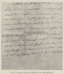 Het verzoekschrift van Sir R Slatin Pasha aan de Khalifa door English Photographer