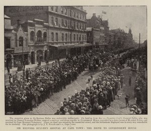 De Aankomst van Sir Redvers Buller in Kaapstad, de Rit naar het Regeringshuis door English Photographer