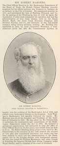 Sir Robert Harding, hoofdambtenaar in faillissement