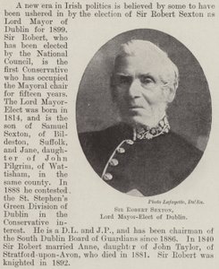 Sir Robert Sexton, Aankomend Burgemeester van Dublin door English Photographer