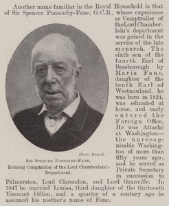 Sir Spencer Ponsonby-Fane, aftredend Comptroller van het Lord Chamberlains Department door English Photographer