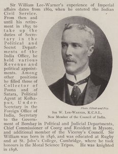 Sir W Lee-Warner, KCSI, nieuw lid van de Raad van India door English Photographer