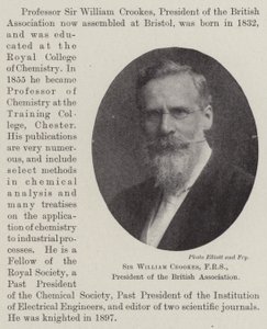 Sir William Crookes, FRS, Voorzitter van de Britse Vereniging door English Photographer