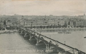 Somerset House en Waterloo Bridge, Londen door English Photographer