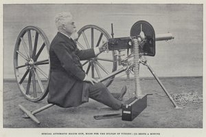 Speciale automatische Maxim-geweer, gemaakt voor de Sultan van Turkije, 770 schoten per minuut