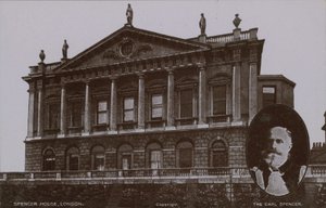 Spencer House, Londen met (inzet) De Graaf Spencer door English Photographer