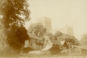 St Albans Abdij (zw/w foto)