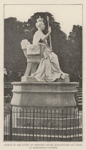 Standbeeld van de Koningin door Prinses Louise, Markiezin van Lorne, in Kensington Gardens door English Photographer