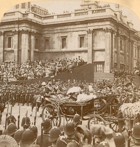 Stereografische afdruk van het diamanten jubileum van koningin Victoria door English Photographer