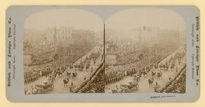 Stereografische afdruk van het diamanten jubileum van koningin Victoria door English Photographer