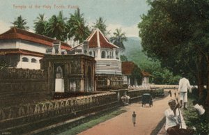 Tempel van de Heilige Tand, Kandy, Ceylon (foto)