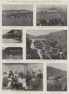 De Voorzieningen van Ballingschap, Boerengevangenen in Diyatalawa Kamp, Ceylon door English Photographer