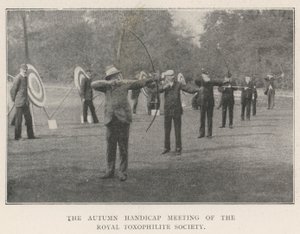 De herfsthandicapbijeenkomst van de Royal Toxophilite Society door English Photographer