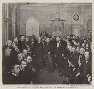 De Bisschop van Lincoln toegelaten tot de Orde van Oddfellows door English Photographer