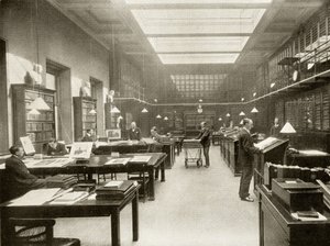 De prentenkamer van het British Museum, c.1900, uit 