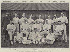 Het Kaapse Cricketteam, dat op 21 mei begint te spelen, in Sheffield Park door English Photographer