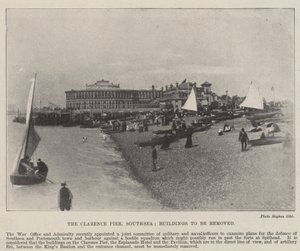 De Clarence Pier, Southsea, gebouwen die verwijderd moeten worden, 2 mei 1896