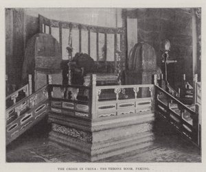 De crisis in China, de troonzaal, Peking door English Photographer