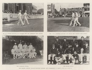 De Gelijkgespeelde Cricketwedstrijd tussen Oxford en Cambridge op Lord