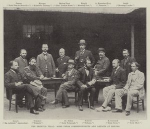 Het Dreyfus-proces, enkele perscorrespondenten en kunstenaars in Rennes door English Photographer
