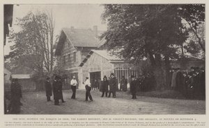 Het Duel tussen de Markies de Dion, de Beroemde Automobilist, en M Gerault-Richard, de Socialist, in Neuilly op 4 November