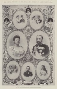 De hertog en hertogin van Saksen-Coburg-Gotha, met hun kinderen en kleinkinderen door English Photographer