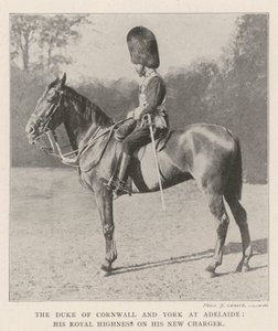De Hertog van Cornwall en York in Adelaide, Zijne Koninklijke Hoogheid op zijn Nieuwe Paard door English Photographer